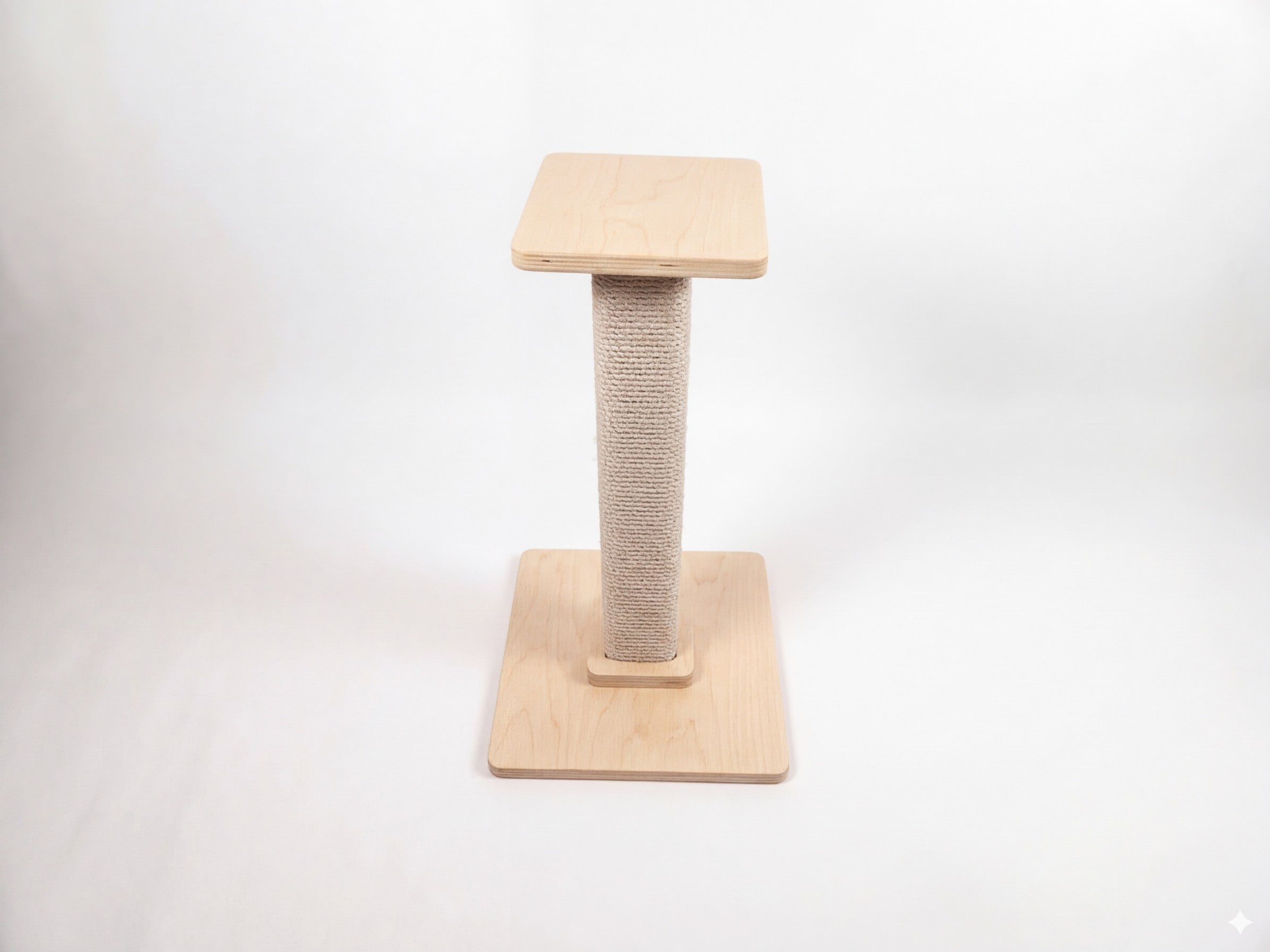 28" Scratching post with perch (light brown)